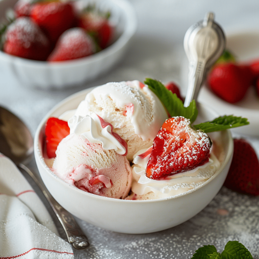Strawberry Cream Dessert Bowl Recipe