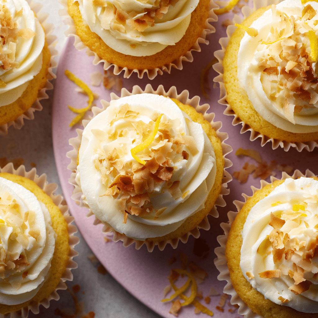 Lemon Coconut Cupcakes Recipe - Recipe Image