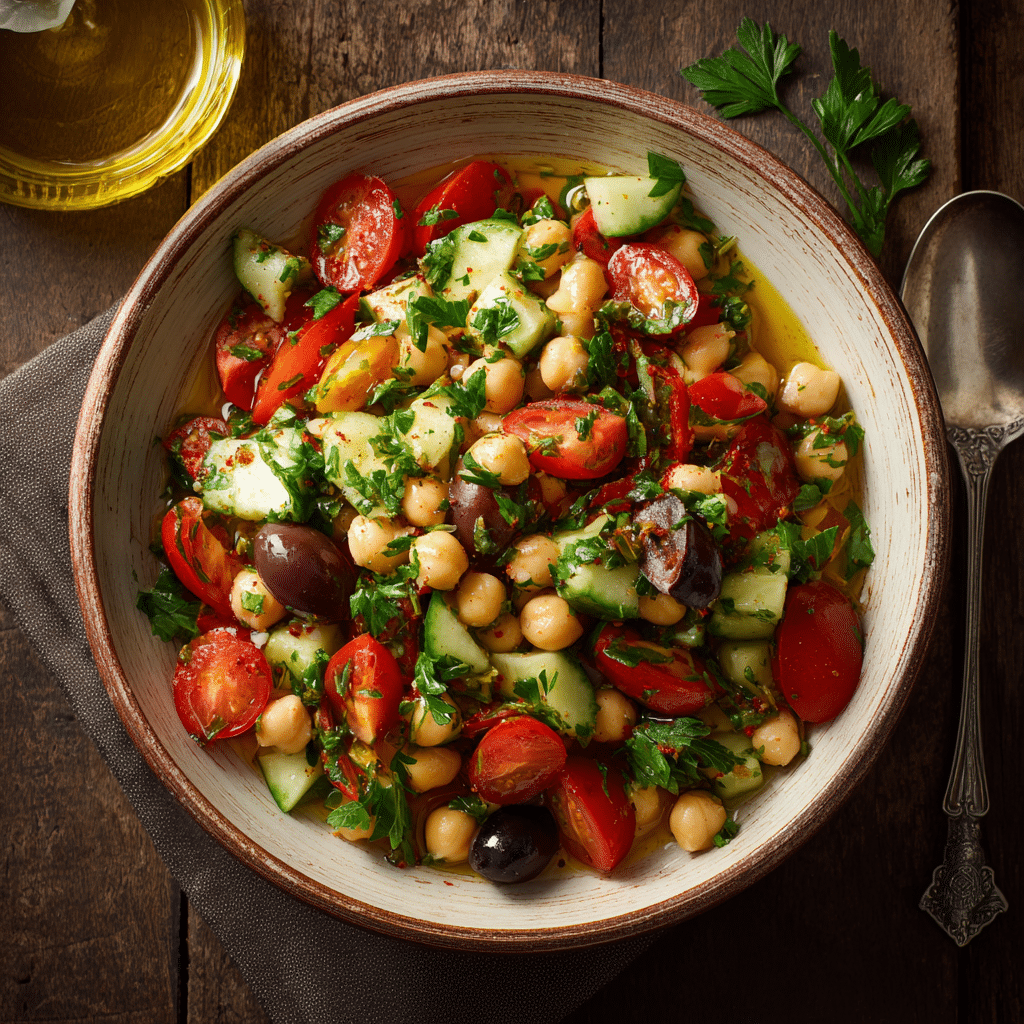 Mediterranean Chickpea Cucumber Salad Recipe