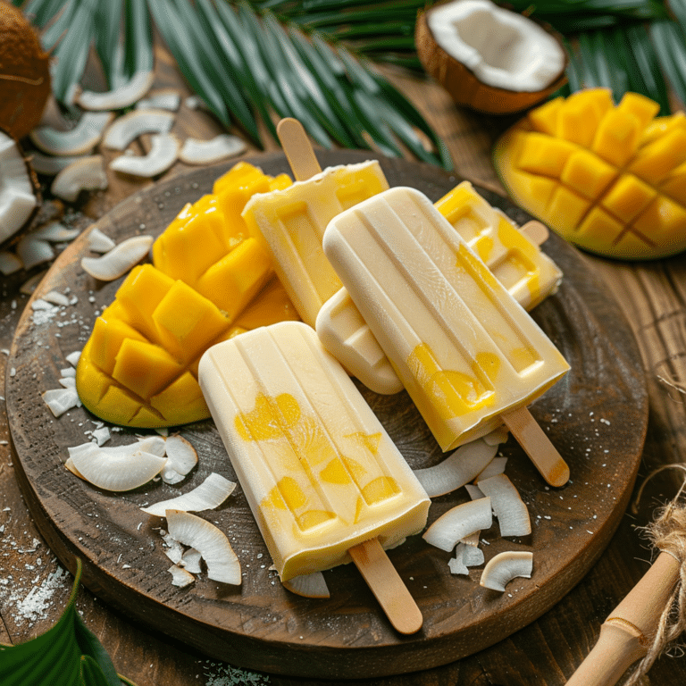 Mango Coconut Popsicles Recipe