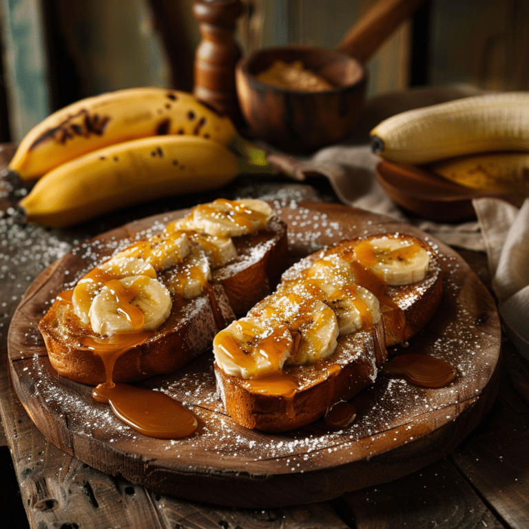 Caramel Banana Toast Recipe
