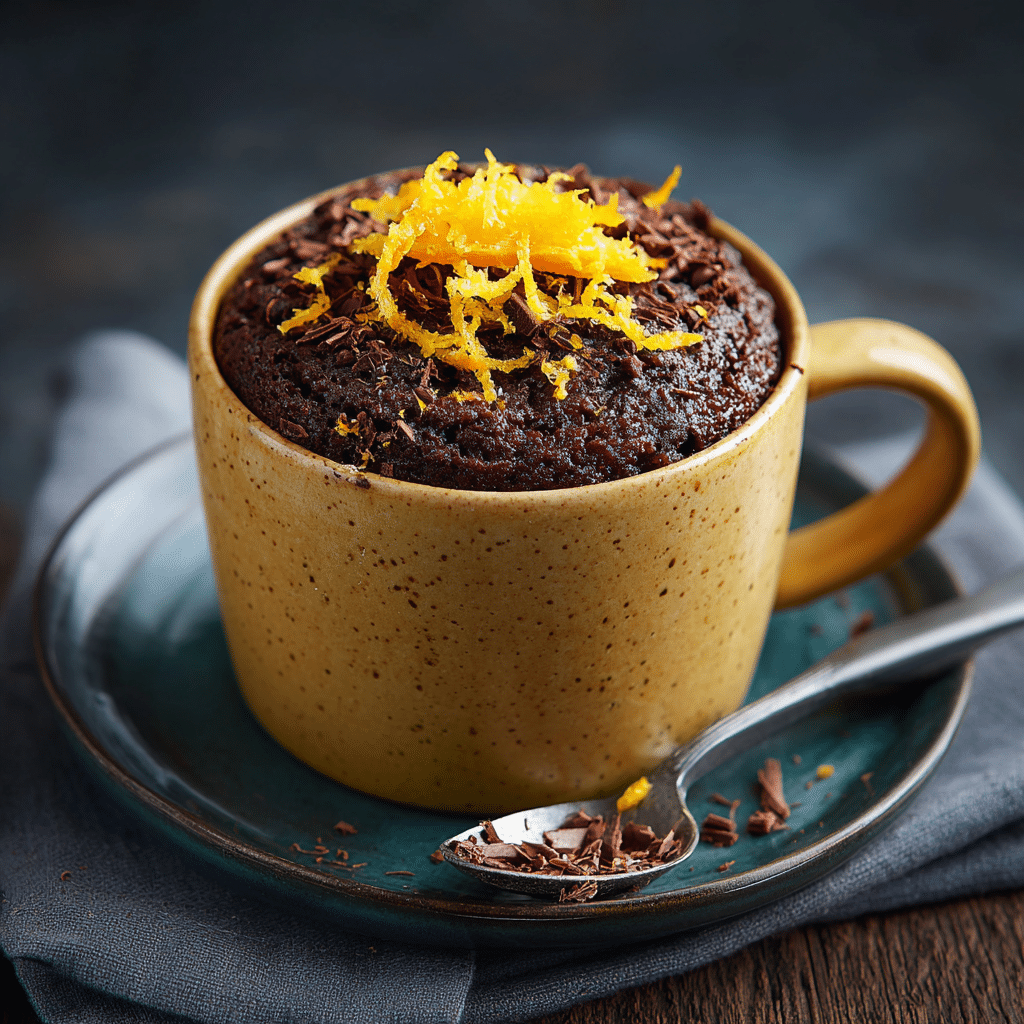 Orange Chocolate Mug Cake Recipe - Recipe Image