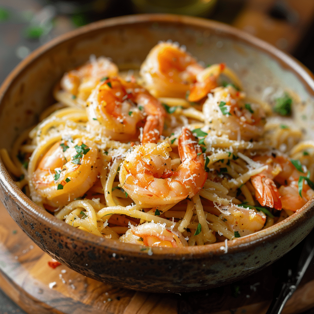 Garlic Butter Shrimp Pasta Recipe - Recipe Image