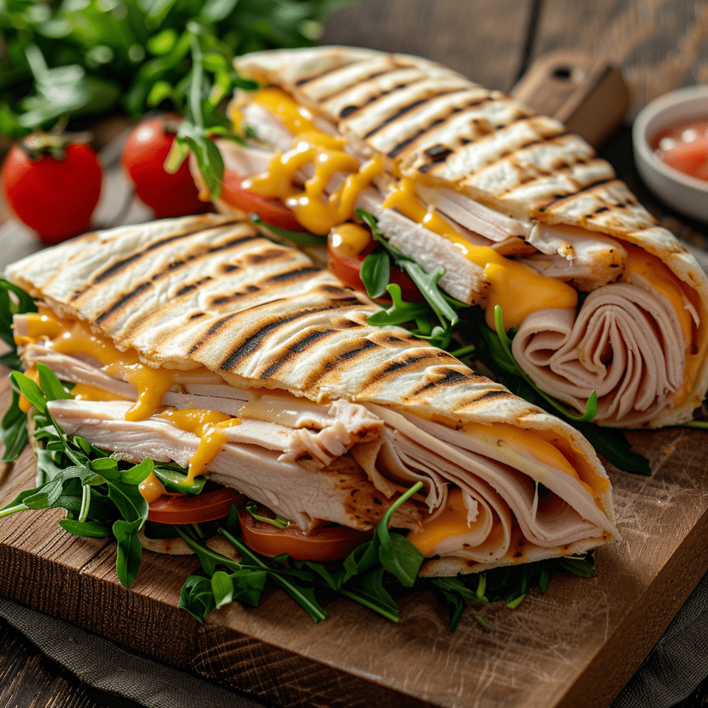 Turkey Cheese Wrap Recipe - Recipe Image