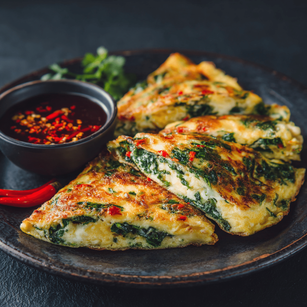 Spinach Cheese Omelette Recipe