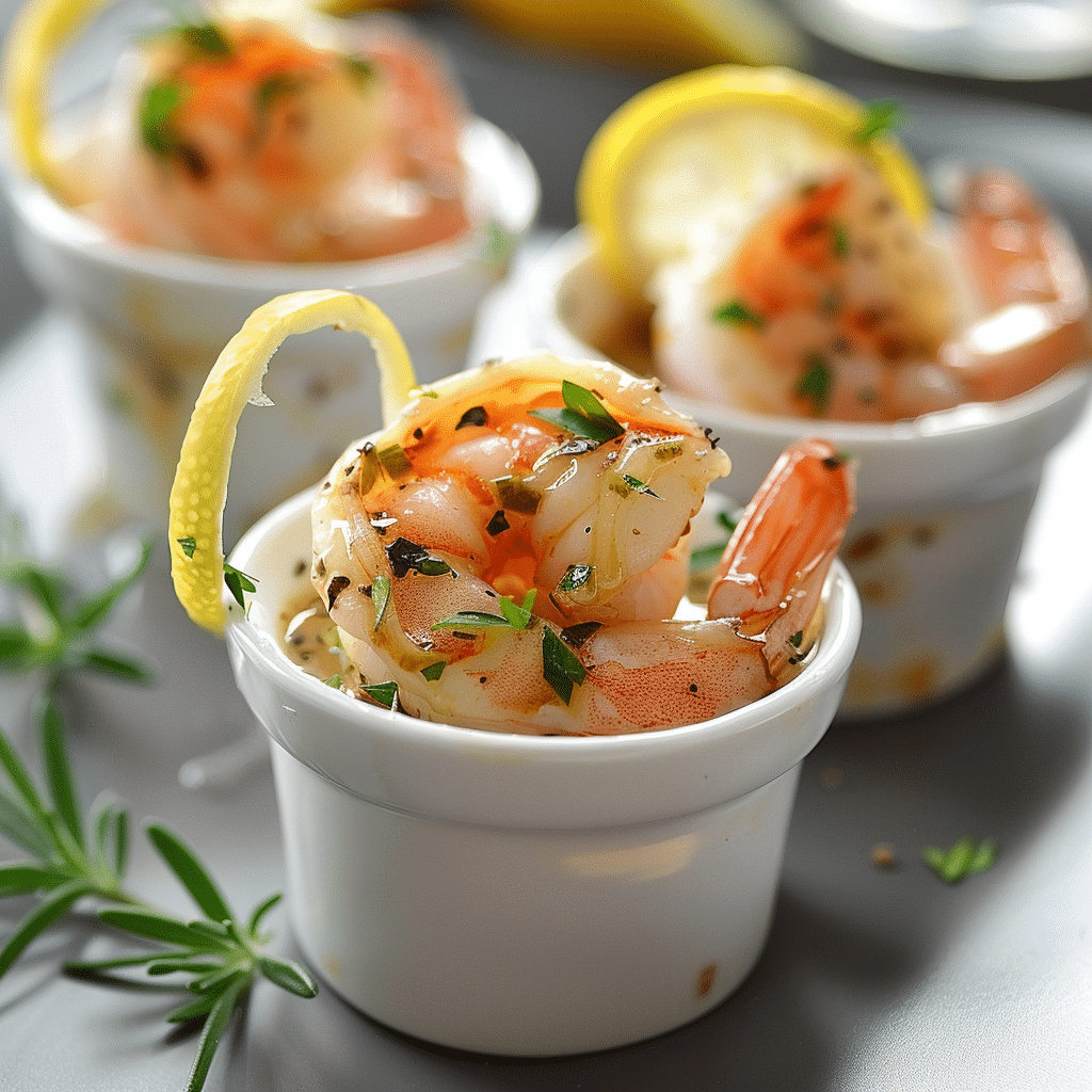 Lemon Garlic Shrimp Cups
