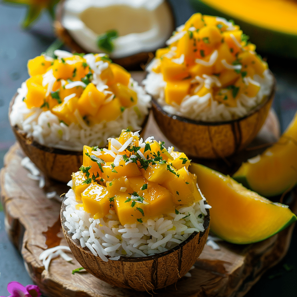 Coconut Mango Rice Cups Recipe - Recipe Image