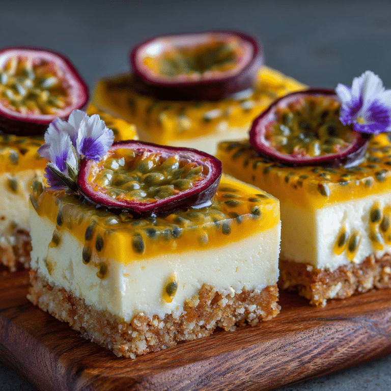 Passion Fruit Cheesecake Bars: Exotic & Creamy Recipe