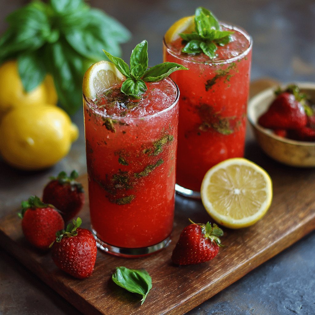 Strawberry Basil Lemonade: Fresh & Herbaceous Recipe