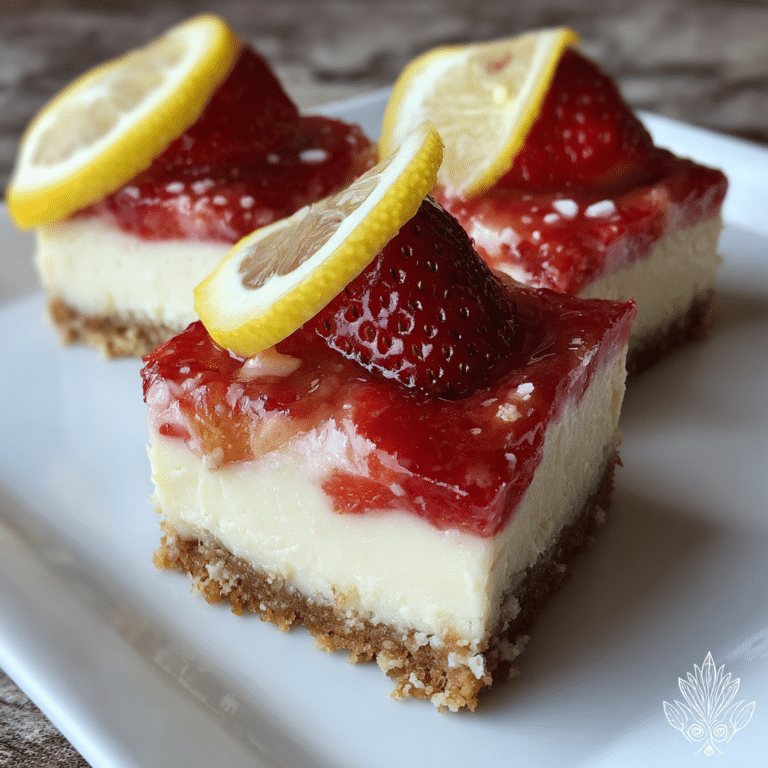 Strawberry Lemon Cheesecake Bars: Sweet & Tangy Delight