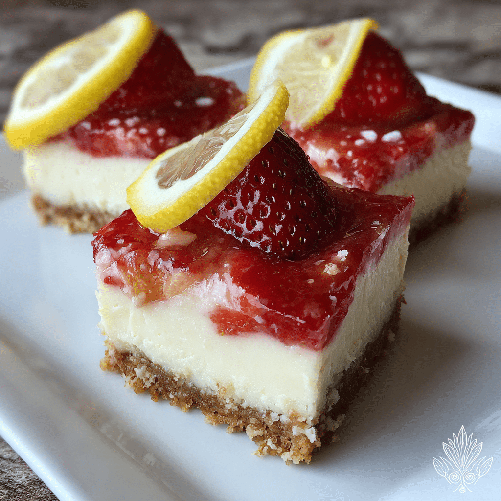 Strawberry Lemon Cheesecake Bars: Sweet & Tangy Delight