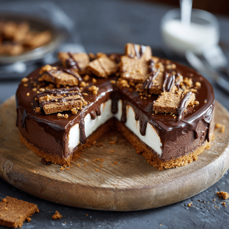Chocolate Biscuit Cheesecake: No-Bake Delight
