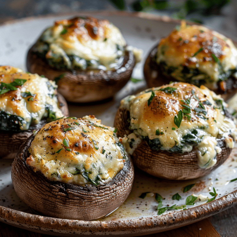 Spinach and Feta Stuffed Mushrooms Recipe