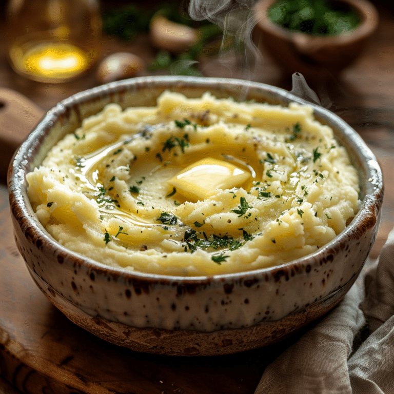 Creamy Garlic Mashed Potatoes Recipe