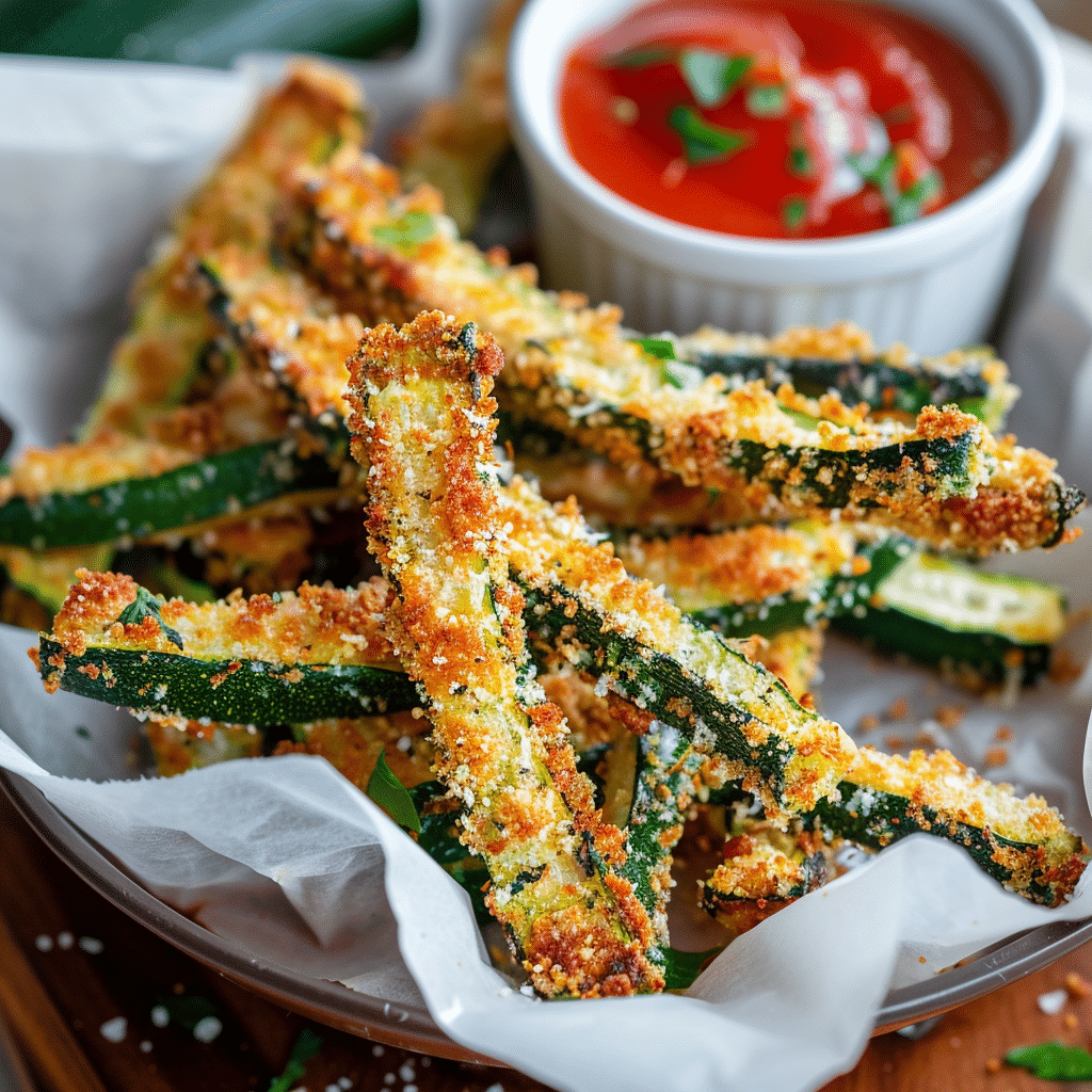 Baked Zucchini Parmesan Fries Recipe