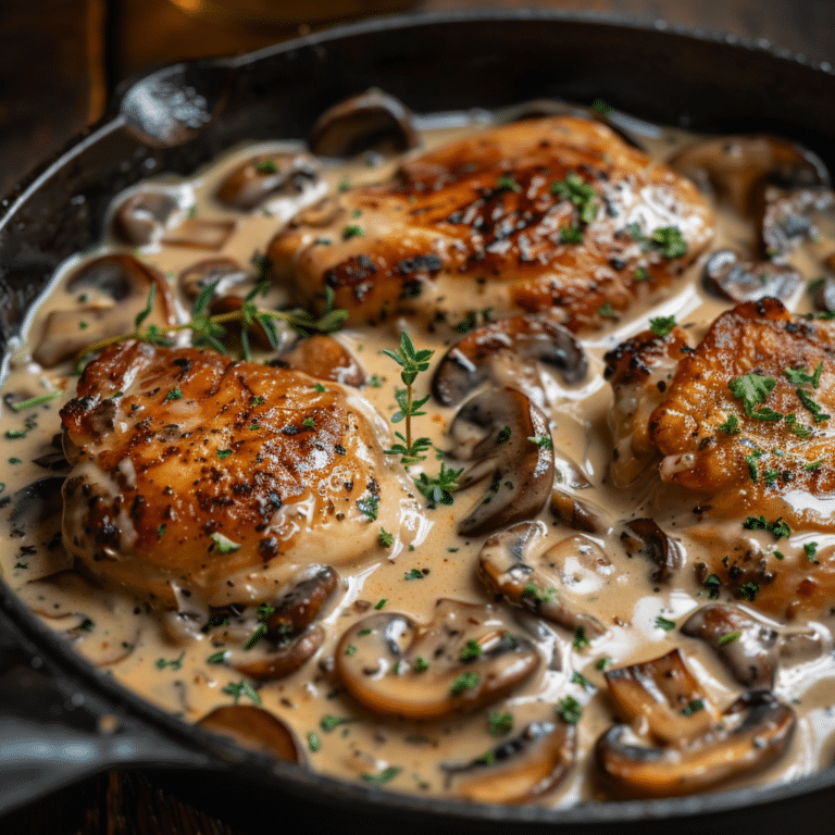 Creamy Mushroom Chicken Recipe