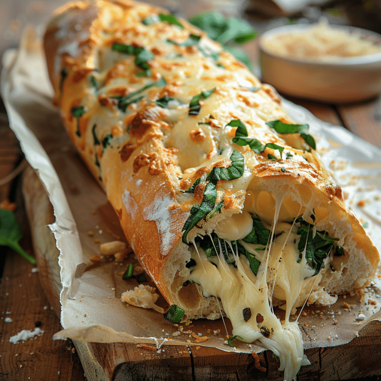 Cheesy Spinach Stuffed Bread Recipe