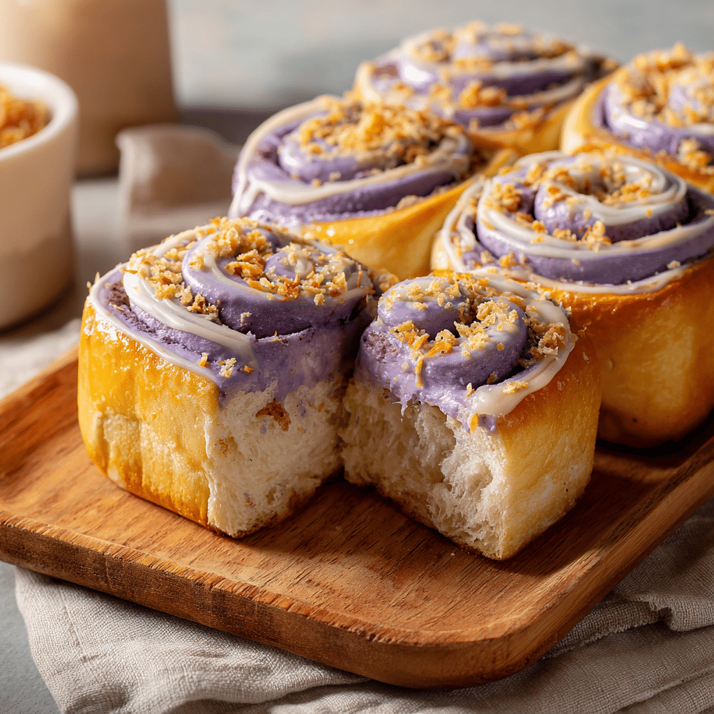 Ube Cinnamon Rolls Recipe - Recipe Image
