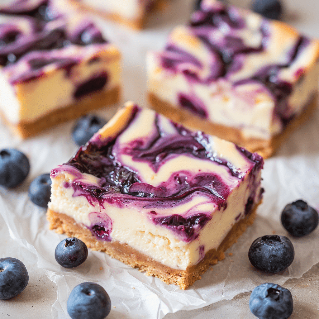 Blueberry Cheesecake Bars Recipe - Recipe Image