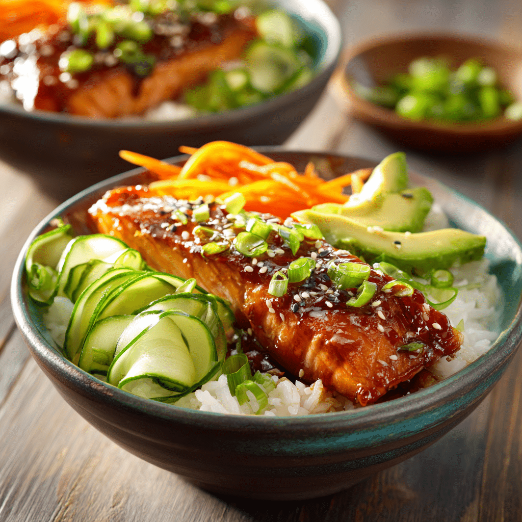 Teriyaki Salmon Bowls Recipe - Recipe Image