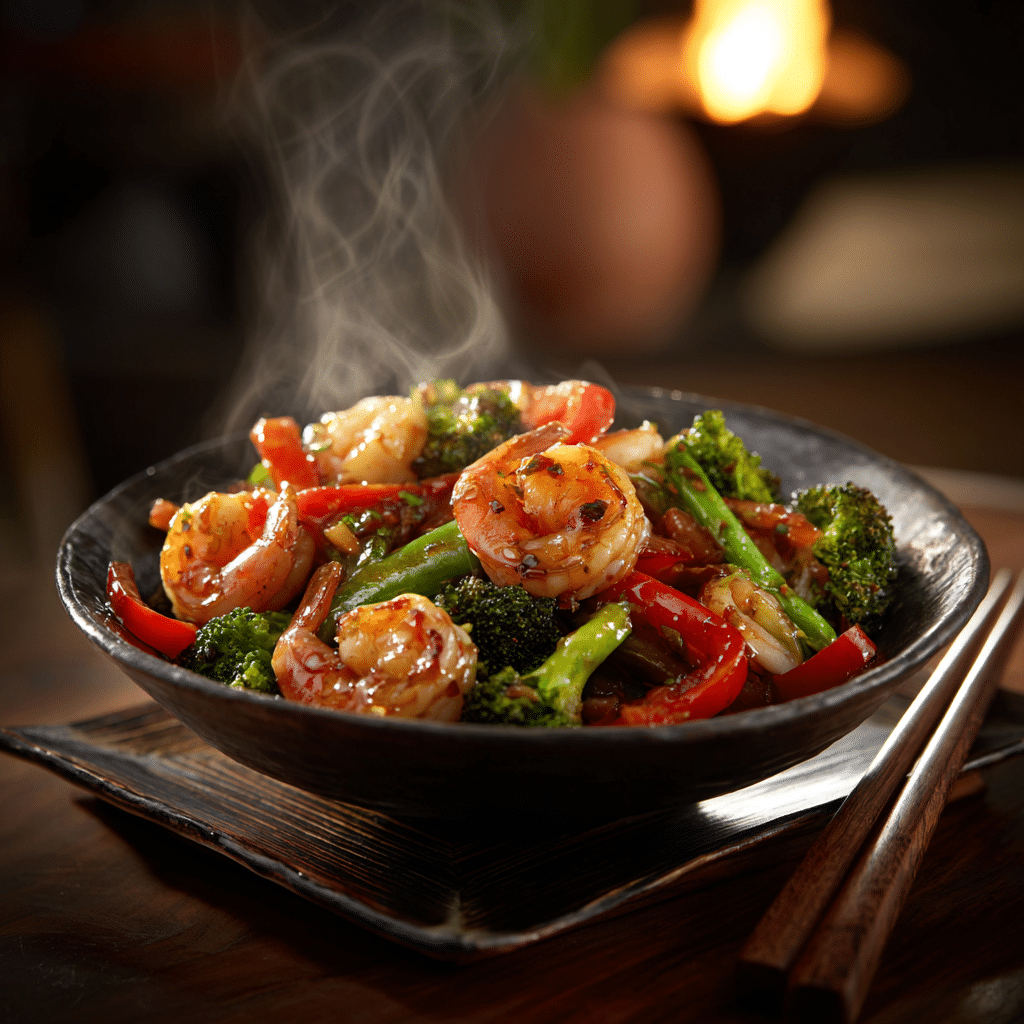 Garlic Shrimp Stir Fry Recipe - Recipe Image