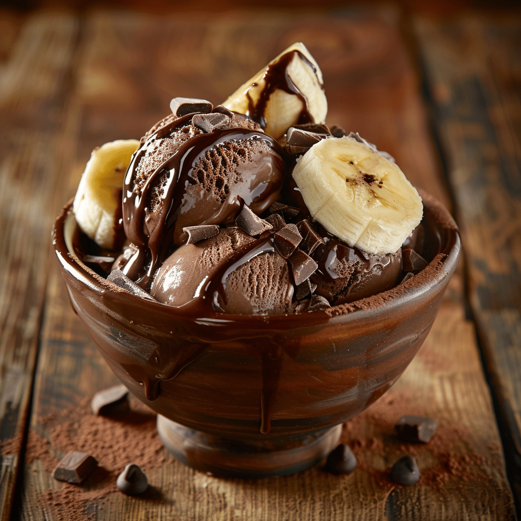 Banana Chocolate Dessert Bowl Recipe - Recipe Image