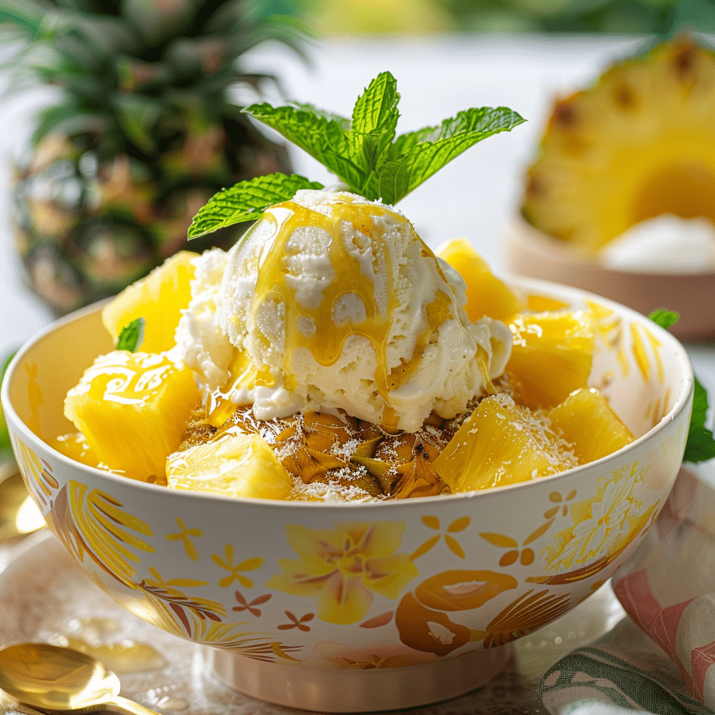 Pineapple Honey Dessert Bowl Recipe - Recipe Image