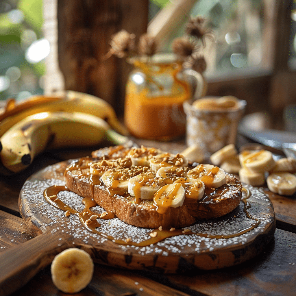 Caramel Banana Toast Recipe - Recipe Image