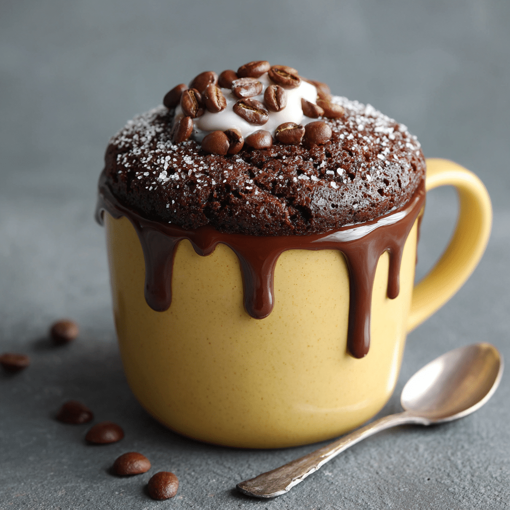 Coffee Chocolate Mug Cake Recipe - Recipe Image