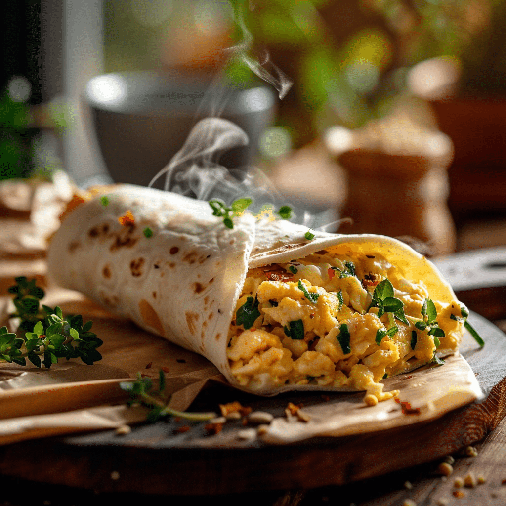 Egg Breakfast Wrap Recipe - Recipe Image