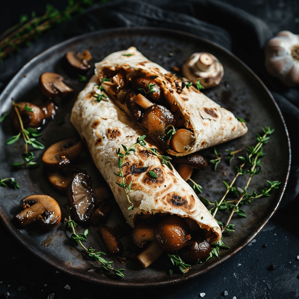 Garlic Mushroom Wrap Recipe - Recipe Image