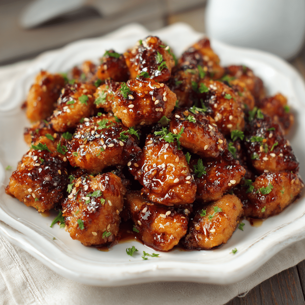 Honey Garlic Chicken Bites Recipe - Recipe Image