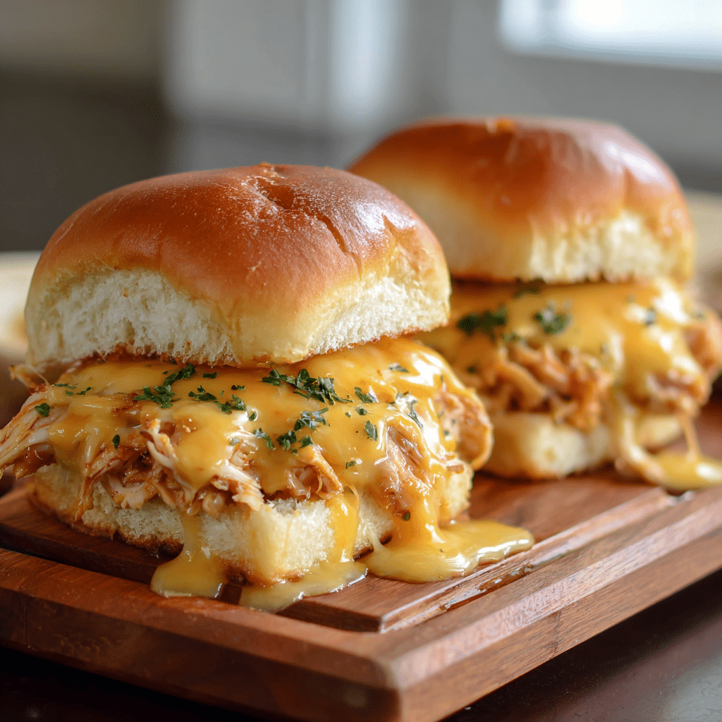 Cheesy Chicken Sliders Recipe - Recipe Image