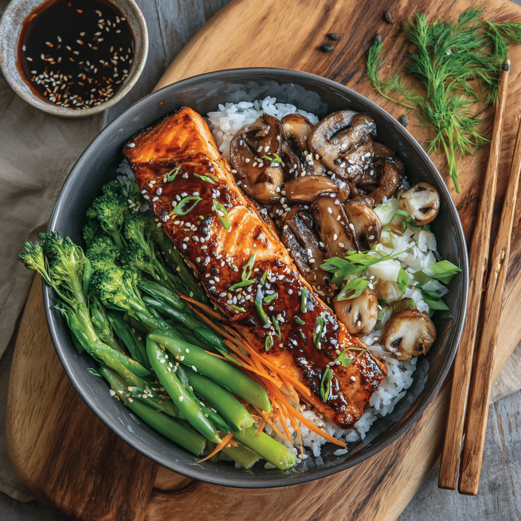 Teriyaki Salmon Bowl Recipe - Recipe Image