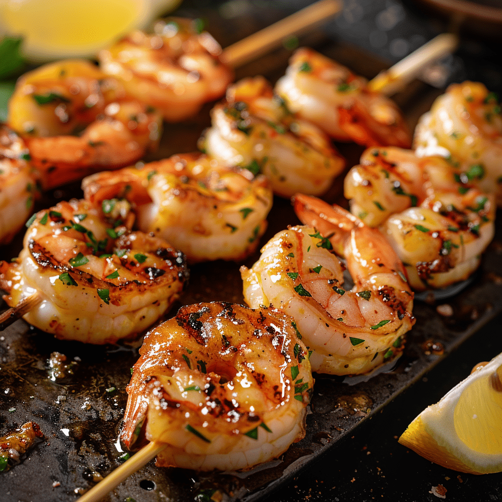 Garlic Shrimp Skewers Recipe - Recipe Image