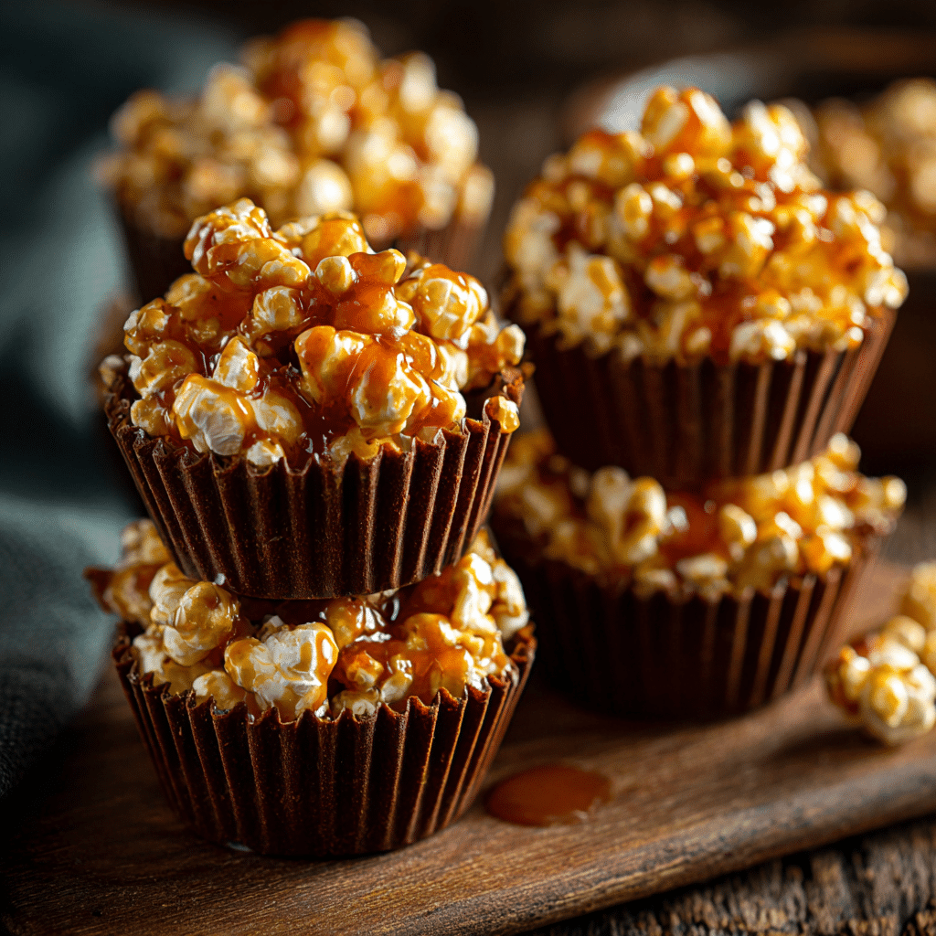 Caramel Popcorn Dessert Cups Recipe - Recipe Image