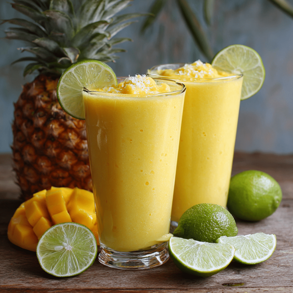 Mango Pineapple Smoothie: Tropical Sunshine Recipe - Recipe Image