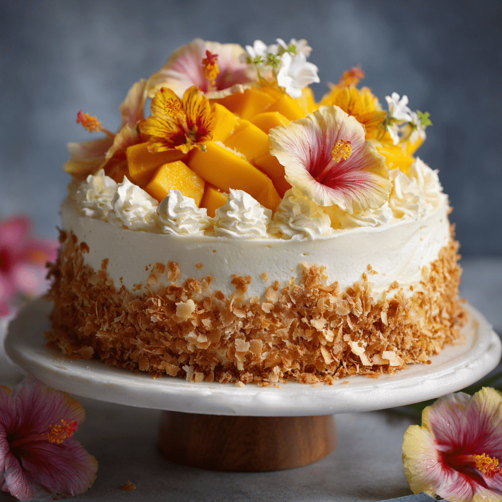 Tropical Mango Coconut Cake: Island Paradise