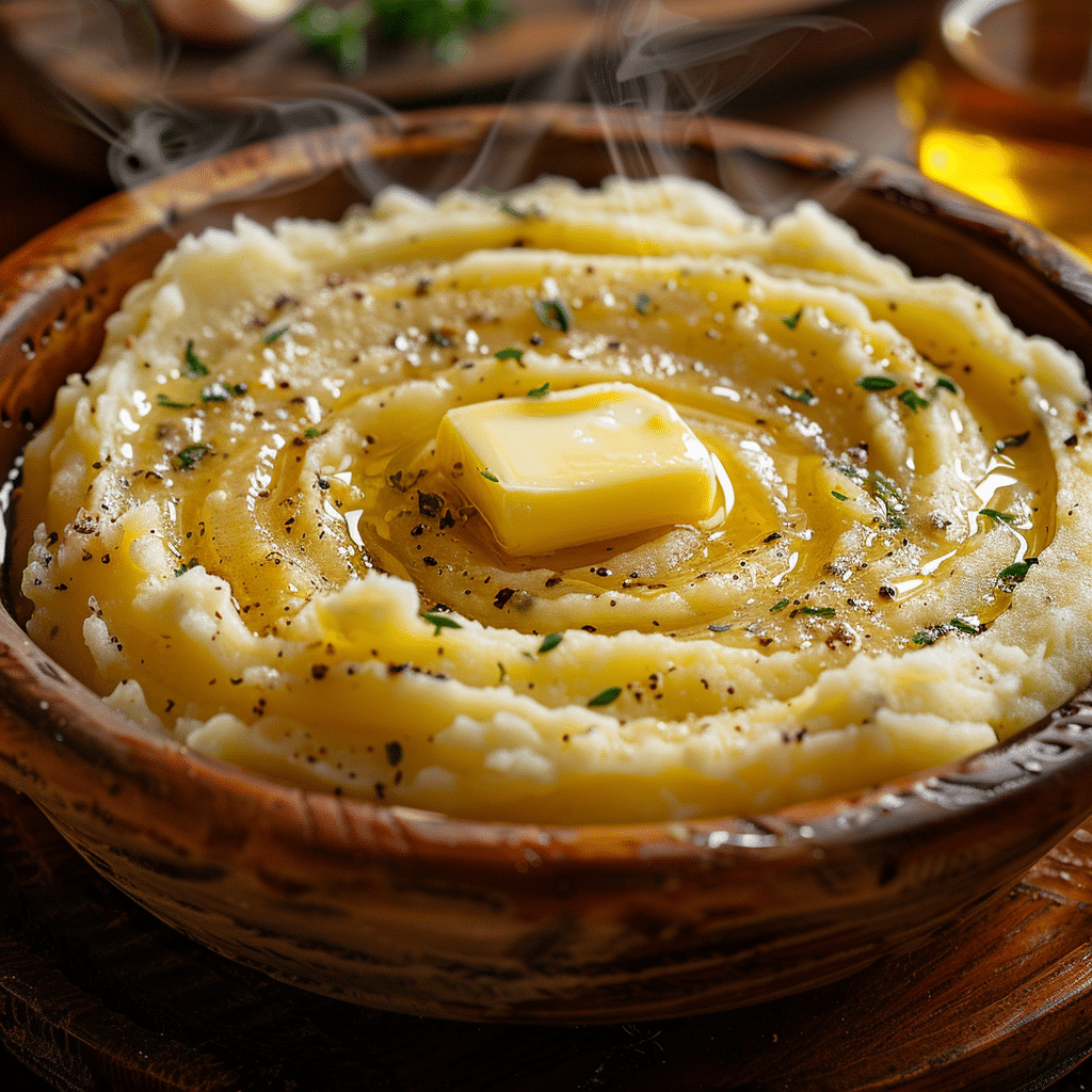 Creamy Garlic Mashed Potatoes Recipe - Recipe Image