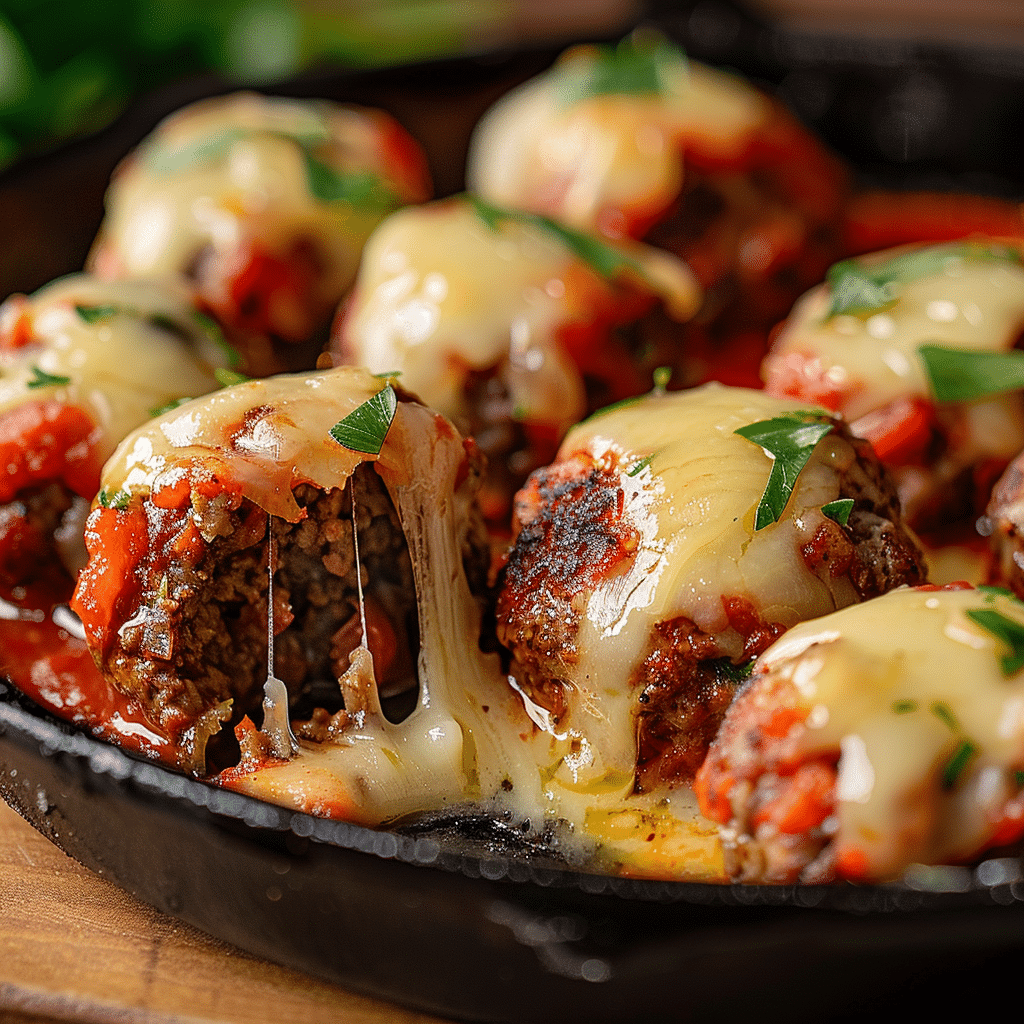 Cheese Stuffed Meatballs Recipe - Recipe Image