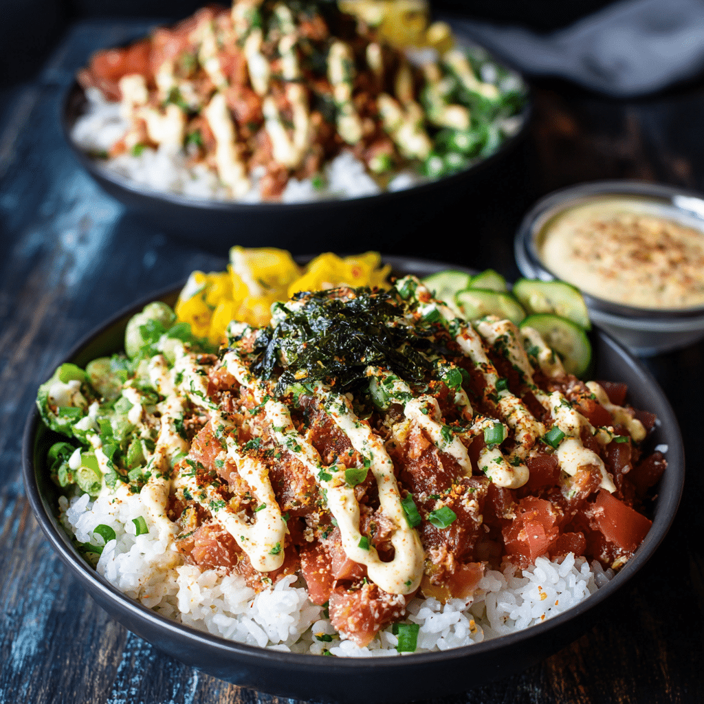 Spicy Tuna Rice Bowls Recipe - Recipe Image
