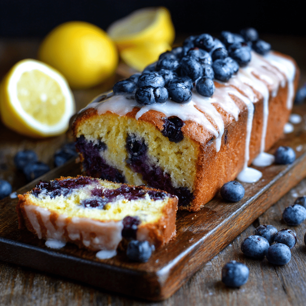 Lemon Blueberry Loaf Cake Recipe - Recipe Image
