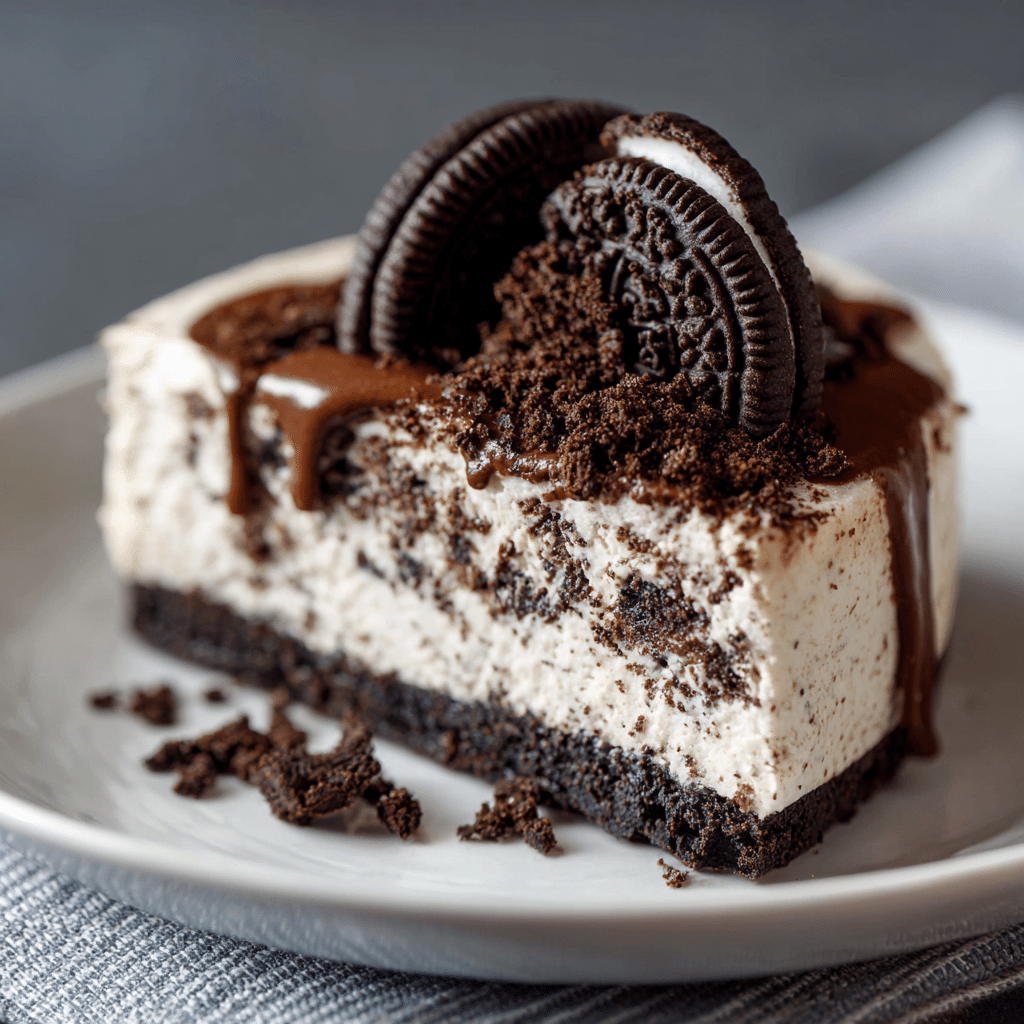 No-Bake Oreo Cheesecake Recipe - Recipe Image