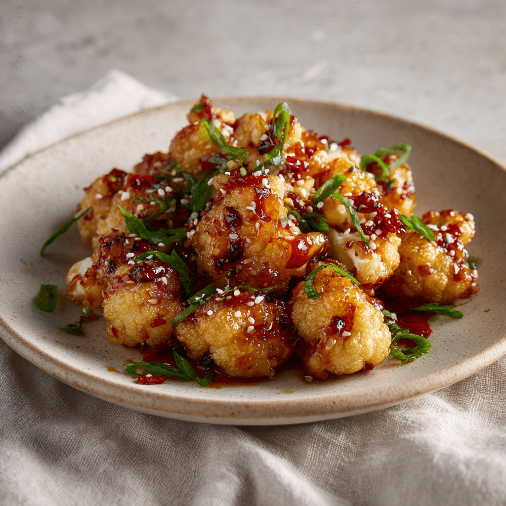 Spicy Honey Garlic Cauliflower Bites Recipe - Recipe Image