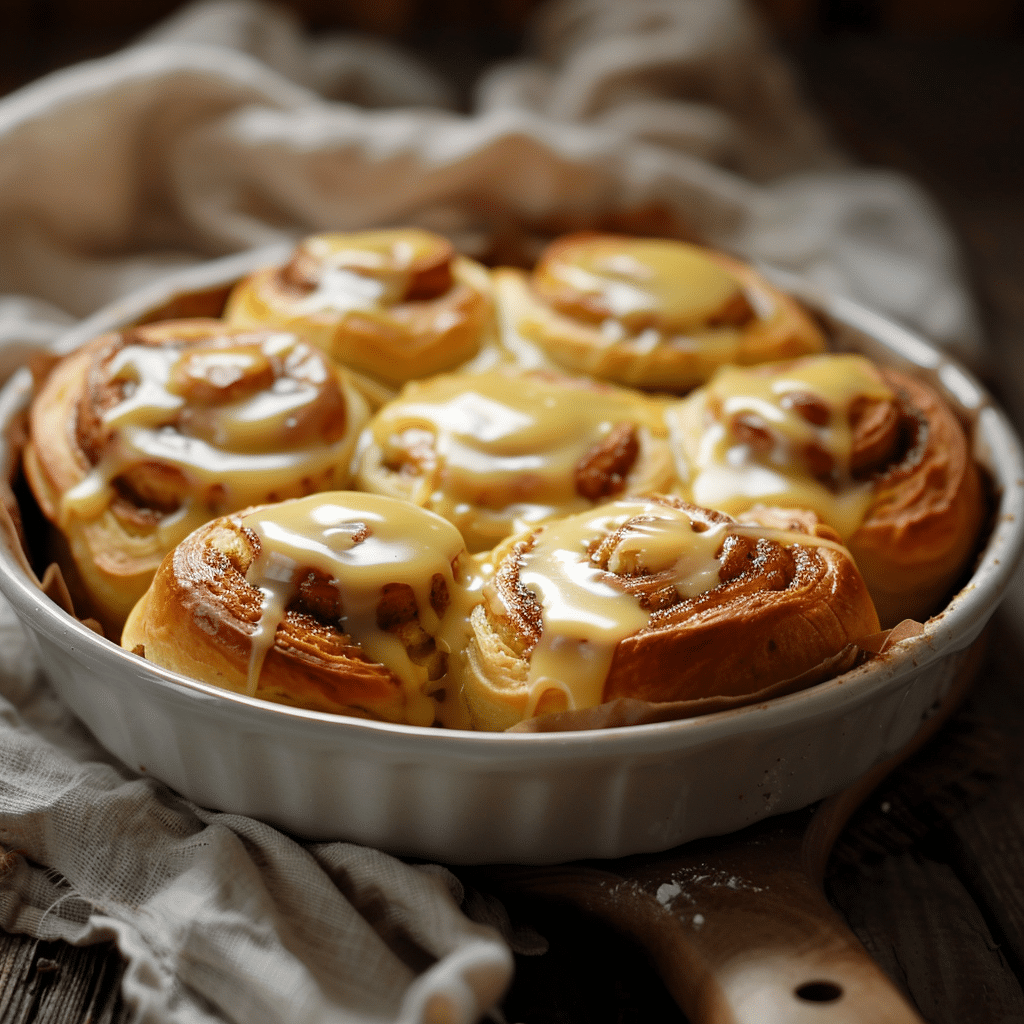 Sourdough Lemon Glazed Cinnamon Rolls Recipe - Recipe Image