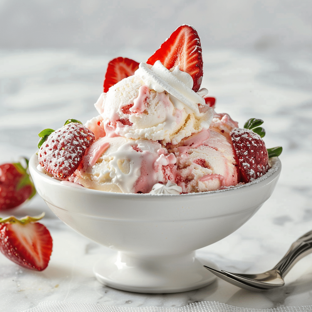Strawberry Cream Dessert Bowl Recipe - Recipe Image