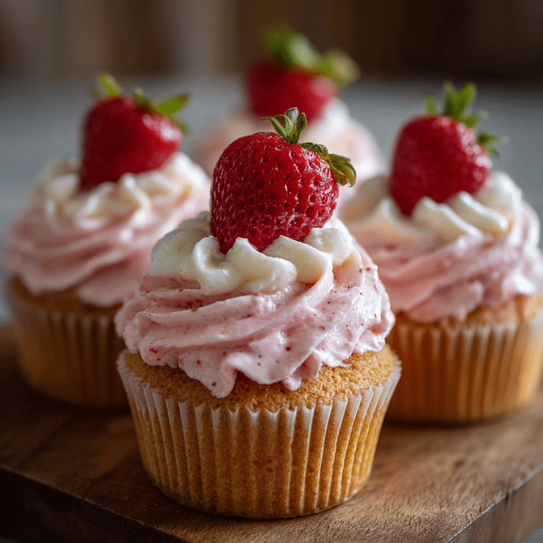 Vanilla Strawberry Cupcakes Recipe