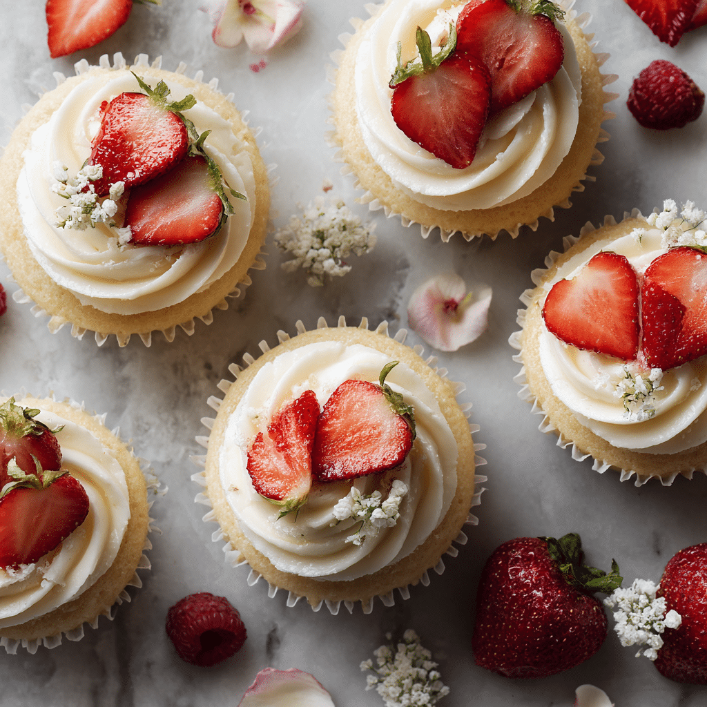 Vanilla Strawberry Cupcakes Recipe - Recipe Image