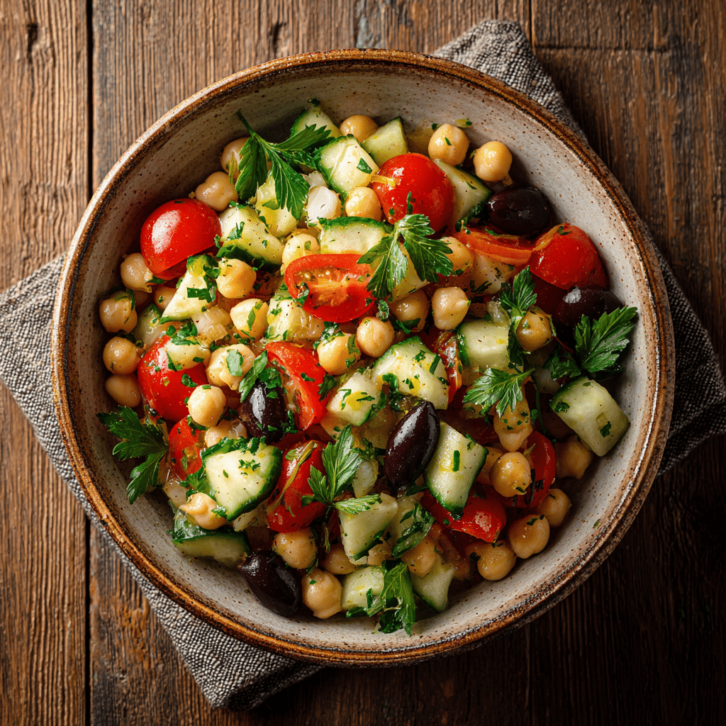 Mediterranean Chickpea Cucumber Salad Recipe - Recipe Image