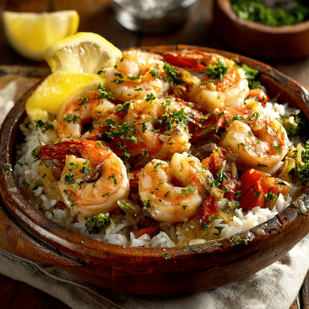 Lemon Garlic Shrimp Bowl Recipe - Recipe Image